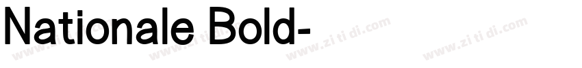 Nationale Bold字体转换